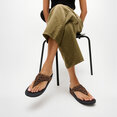 Lulu Suede Leopard Toe-Post Sandals