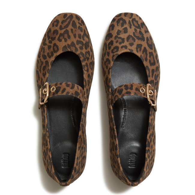 Delicato Suede Leopard Mary Janes