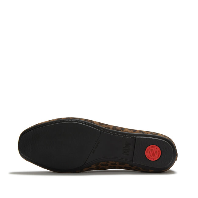 Delicato Suede Leopard Ballerinas