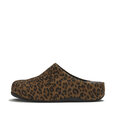 Shuv Suede Leopard Mules