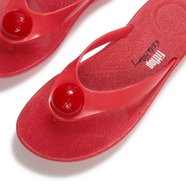 Fitflop X Keith Haring Iqushion Button Flip-Flops