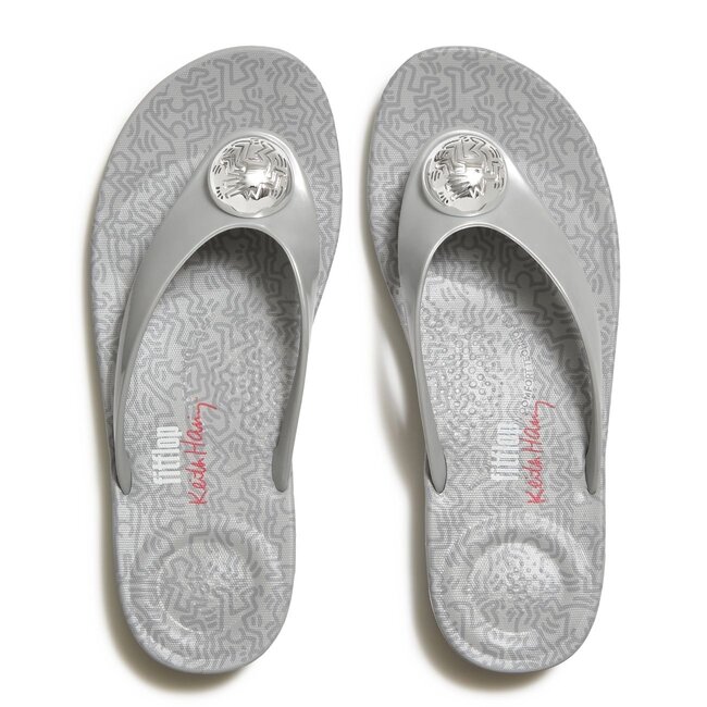 Fitflop X Keith Haring Iqushion Button Flip-Flops