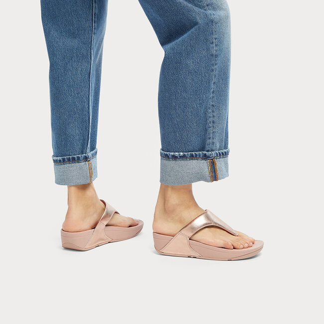 Lulu Toepost Slippers voor Vrouwen - Leder - Roze