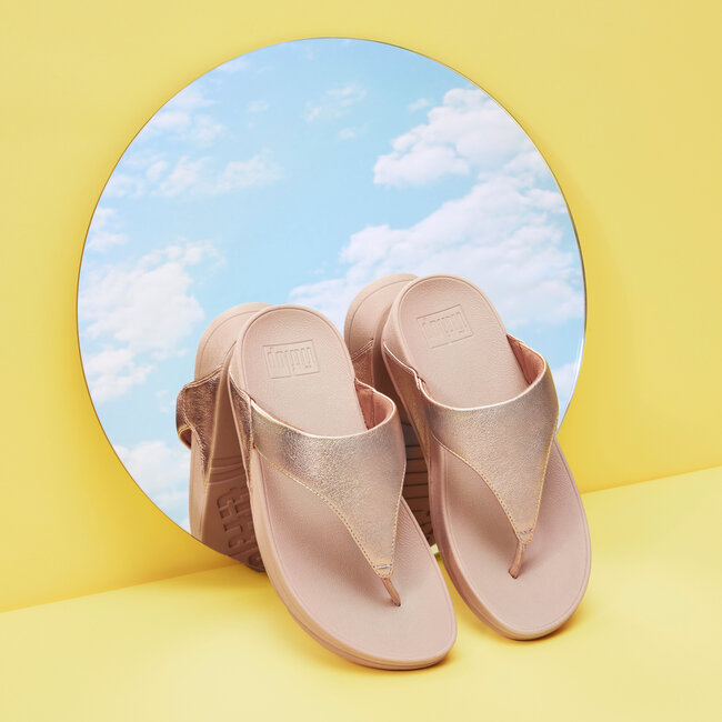 Lulu Toepost Slippers voor Vrouwen - Leder - Roze