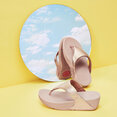 Lulu Toepost Slippers voor Vrouwen - Leder - Roze