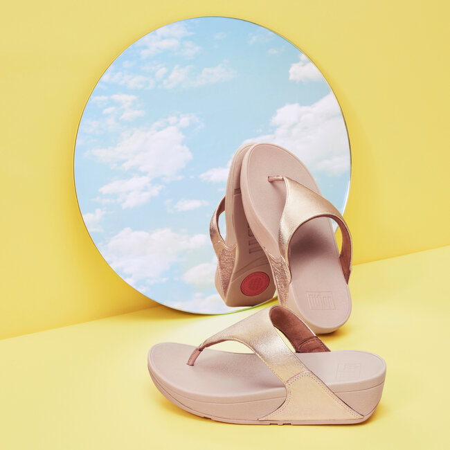 Lulu Toepost Slippers voor Vrouwen - Leder - Roze