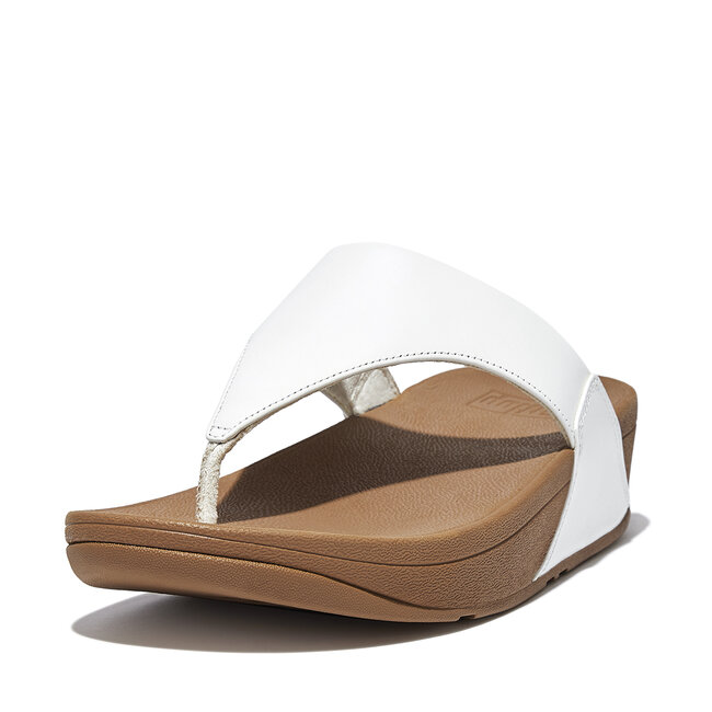 Lulu Toepost Slippers voor Vrouwen - Leder - Wit