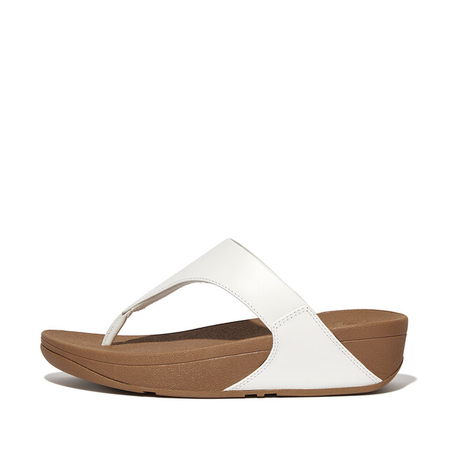 Lulu Toepost Slippers voor Vrouwen - Leder - Wit