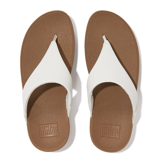 Lulu Toepost Slippers voor Vrouwen - Leder - Wit