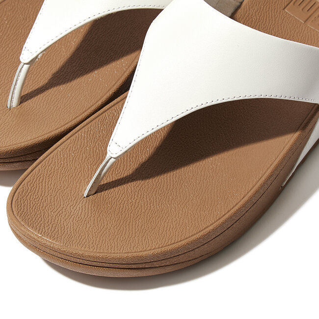 Lulu Toepost Slippers voor Vrouwen - Leder - Wit