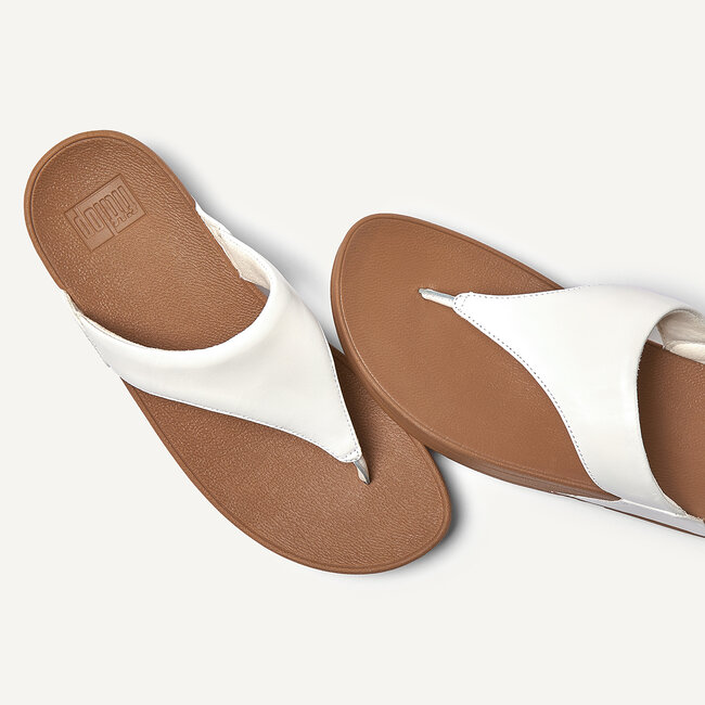 Lulu Toepost Slippers voor Vrouwen - Leder - Wit
