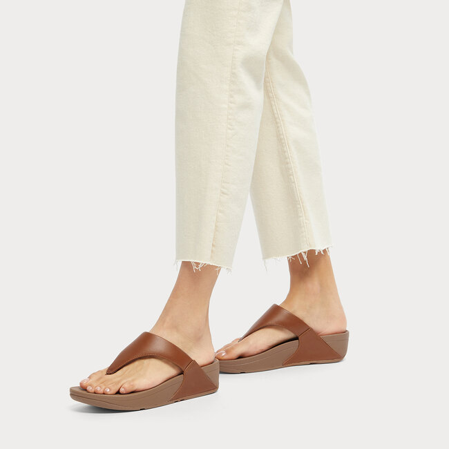 Lulu Toepost Slippers voor Vrouwen - Leder - Bruin