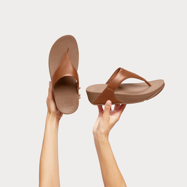 Lulu Toepost Slippers voor Vrouwen - Leder - Bruin