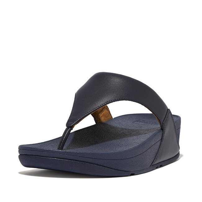 Lulu Lederen Teenslipper - Microwobbleboard-zool technologie