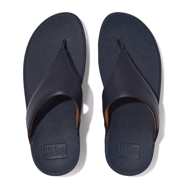 Lulu Lederen Teenslipper - Microwobbleboard-zool technologie