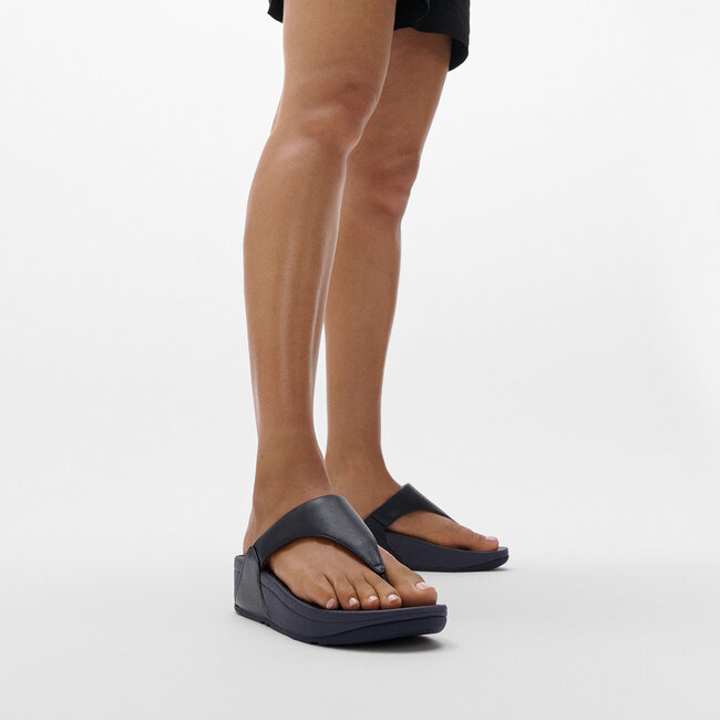 Lulu Lederen Teenslipper - Microwobbleboard-zool technologie