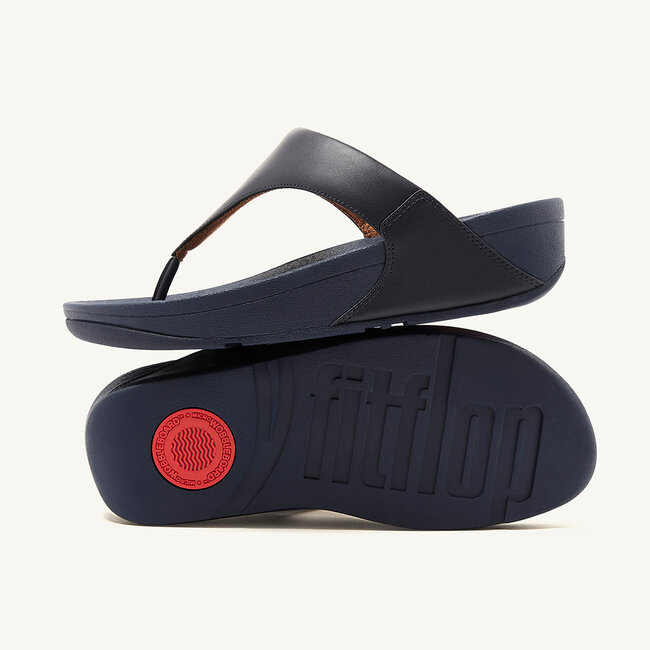 Lulu Lederen Teenslipper - Microwobbleboard-zool technologie