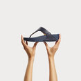 Lulu Lederen Teenslipper - Microwobbleboard-zool technologie