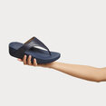 Lulu Lederen Teenslipper - Microwobbleboard-zool technologie