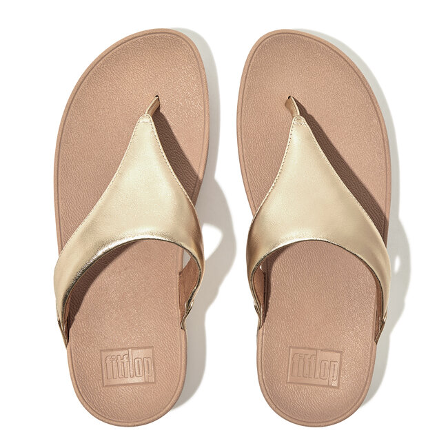 Lulu Lederen Teenslipper - Microwobbleboard-zool technologie