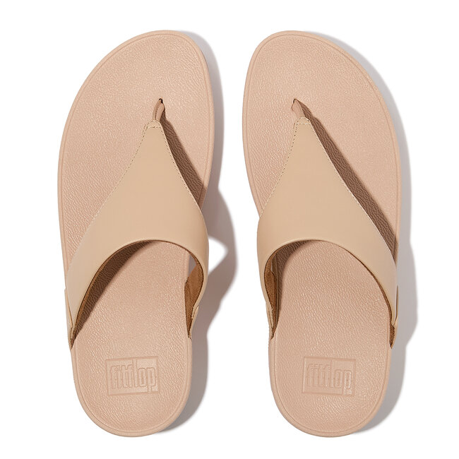 Lulu Lederen Teenslipper - Microwobbleboard-zool technologie