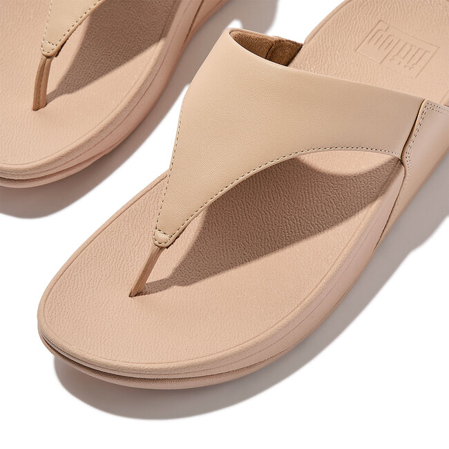 Lulu Lederen Teenslipper - Microwobbleboard-zool technologie