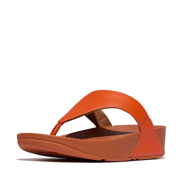 Lulu Lederen Teenslipper - Microwobbleboard-zool technologie