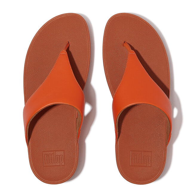 Lulu Lederen Teenslipper - Microwobbleboard-zool technologie