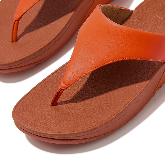 Lulu Lederen Teenslipper - Microwobbleboard-zool technologie