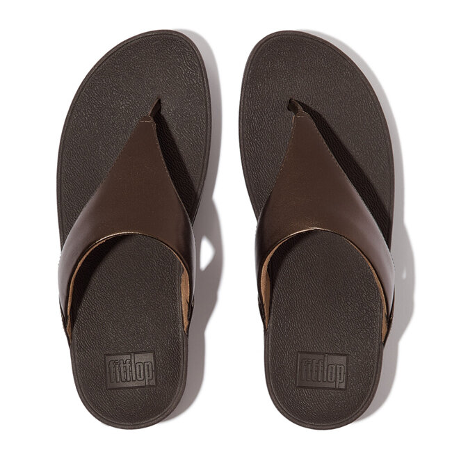 Lulu Lederen Teenslipper - Microwobbleboard-zool technologie