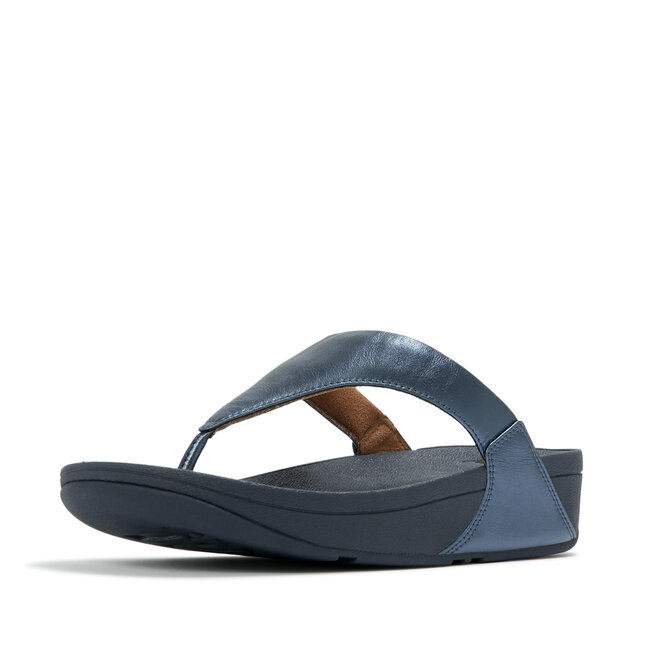 Lulu Lederen Teenslipper - Microwobbleboard-zool technologie