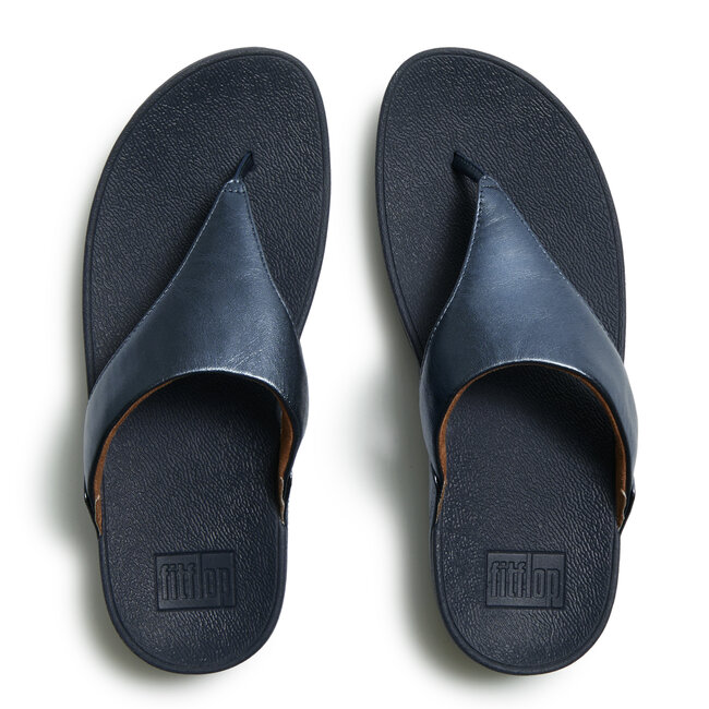 Lulu Lederen Teenslipper - Microwobbleboard-zool technologie
