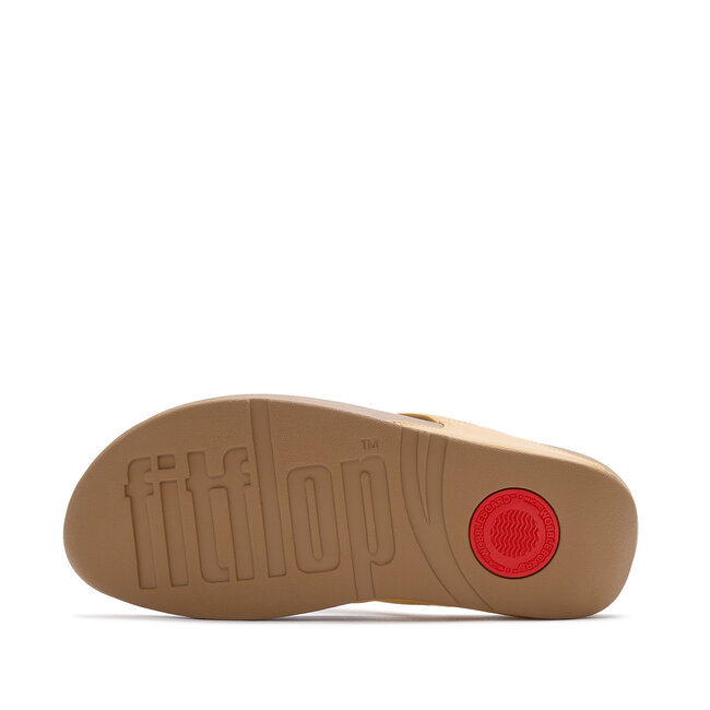 Lulu Lederen Teenslipper - Microwobbleboard-zool technologie