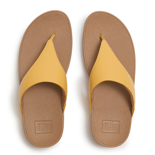 Lulu Lederen Teenslipper - Microwobbleboard-zool technologie