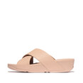 Lulu Cross Slide Sandals Leather