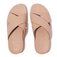 Lulu Cross Slide Sandals Leather