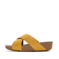 Lulu Cross Slide Sandals Leather