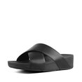 Lulu Cross Slides voor Vrouwen - Leder - Zwart