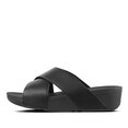 Lulu Cross Slides voor Vrouwen - Leder - Zwart